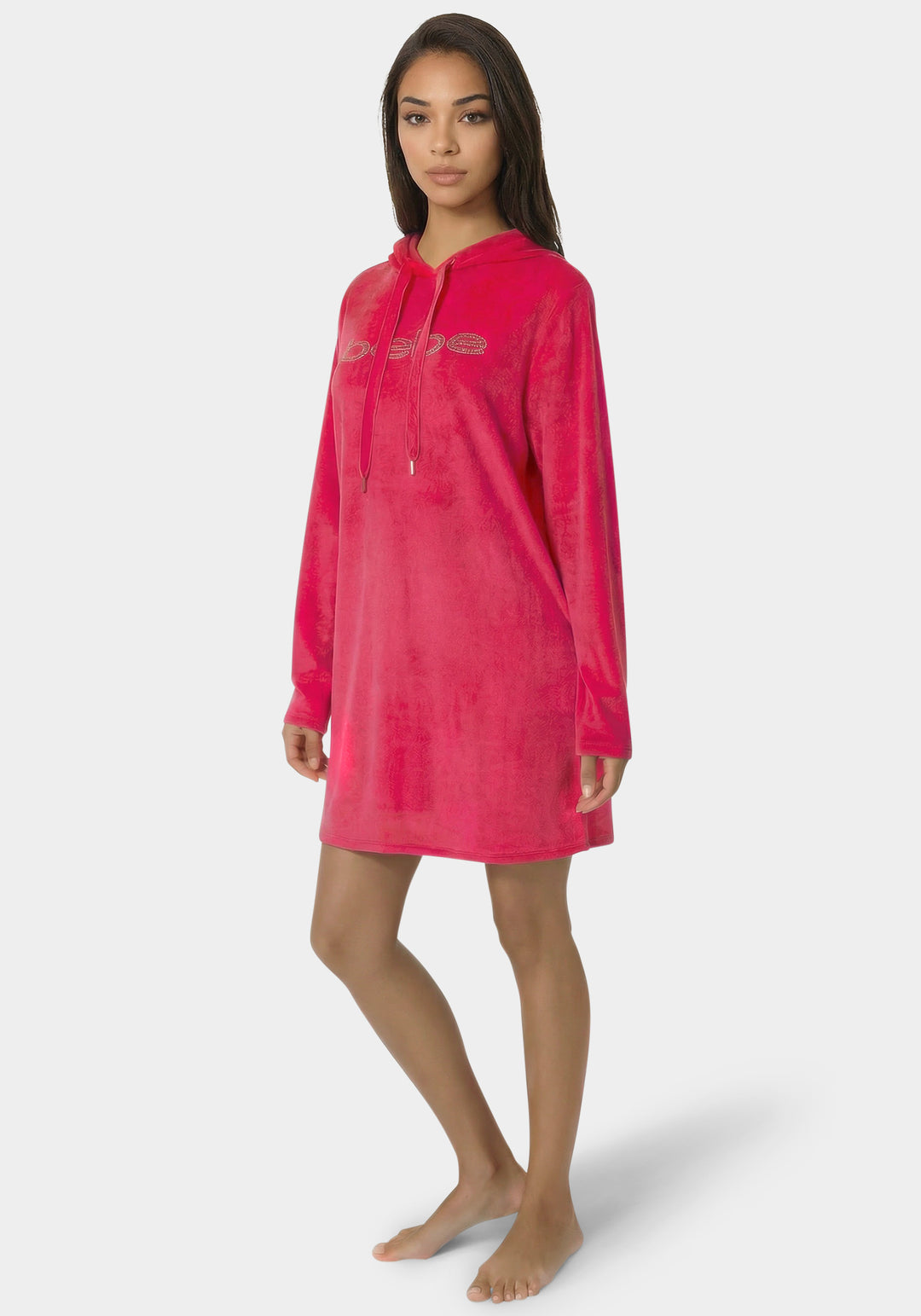 Side View-Velour Dorm Shirts-Crimson