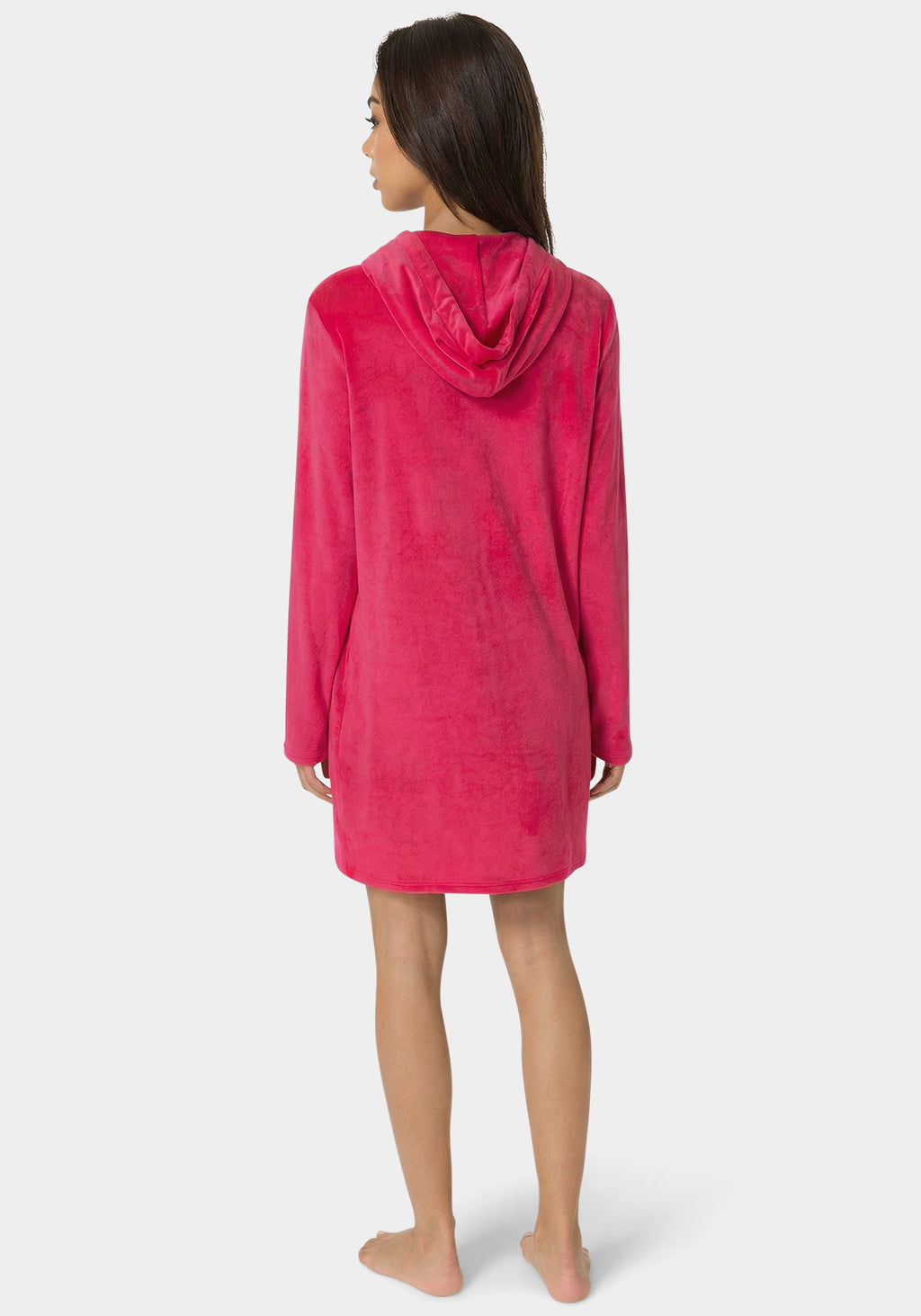 Back View-Velour Dorm Shirts-Crimson