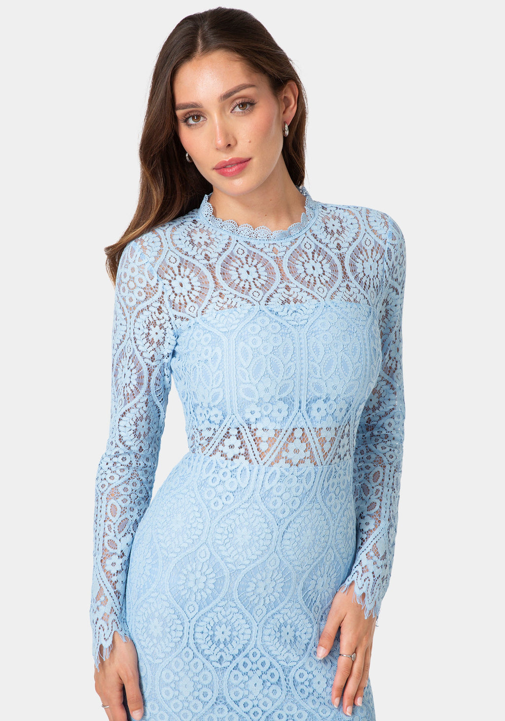 Other View-Bandeau Lace Dress-Lite Blue