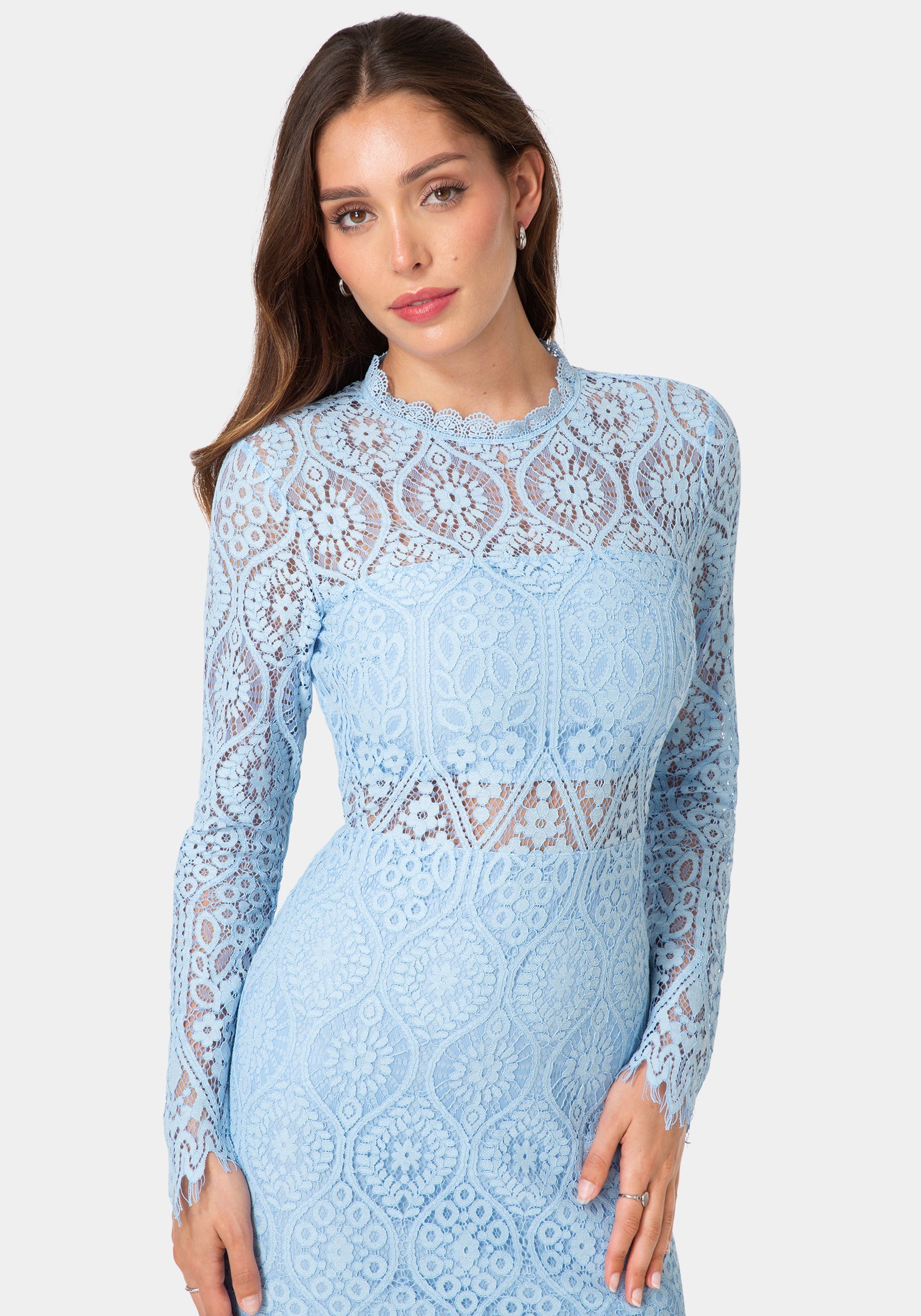 Other View-Bandeau Lace Dress-Lite Blue