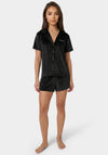 2pc Velour Super Soft Notch Collar Lounge Short Set