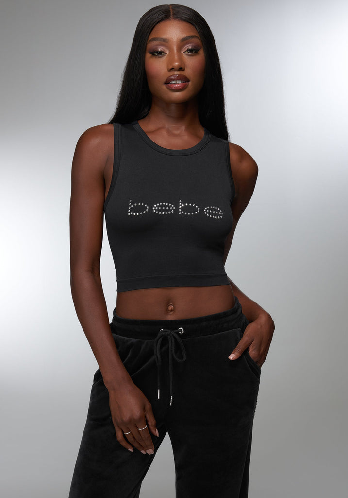 トップス Babylclub rhinestone sleeveless top PartyArt Women Sexy Rhinestone Tops Sparkly Deep V Backless Crop