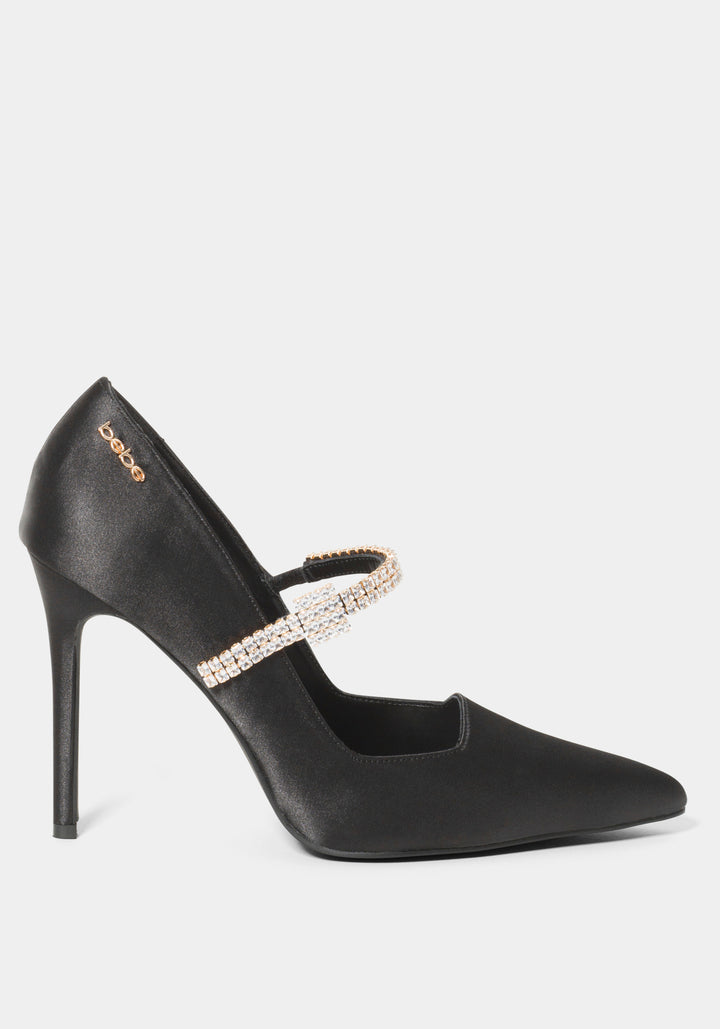 Side View-Isabella Heel-BLACK