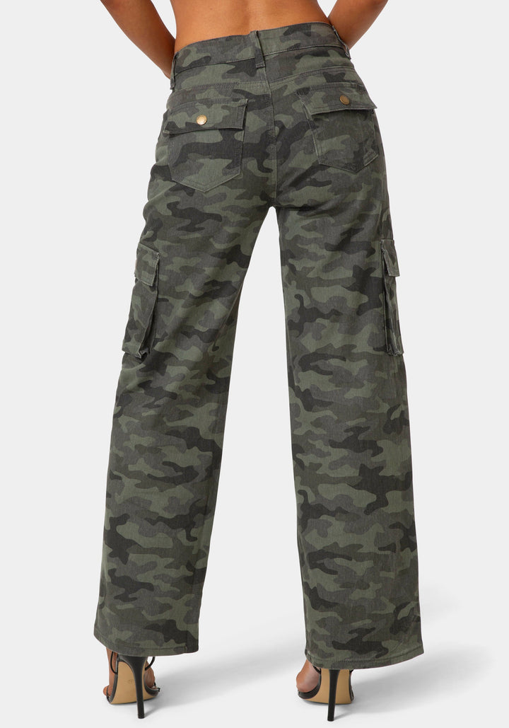 Back View-The Straight Cargo Jean-CAMO PRINT