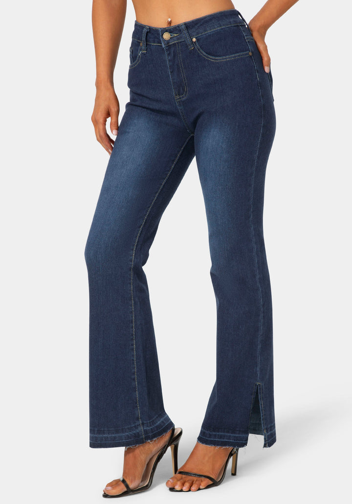 Front View-The Block Straight Jean-INDIGO WASH