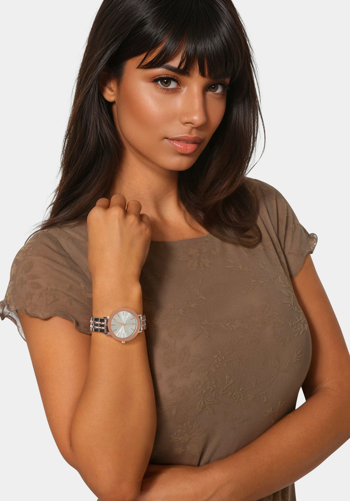 Detail View-Watch-Wall To Wall Crystal-ROSE GLD/SIL