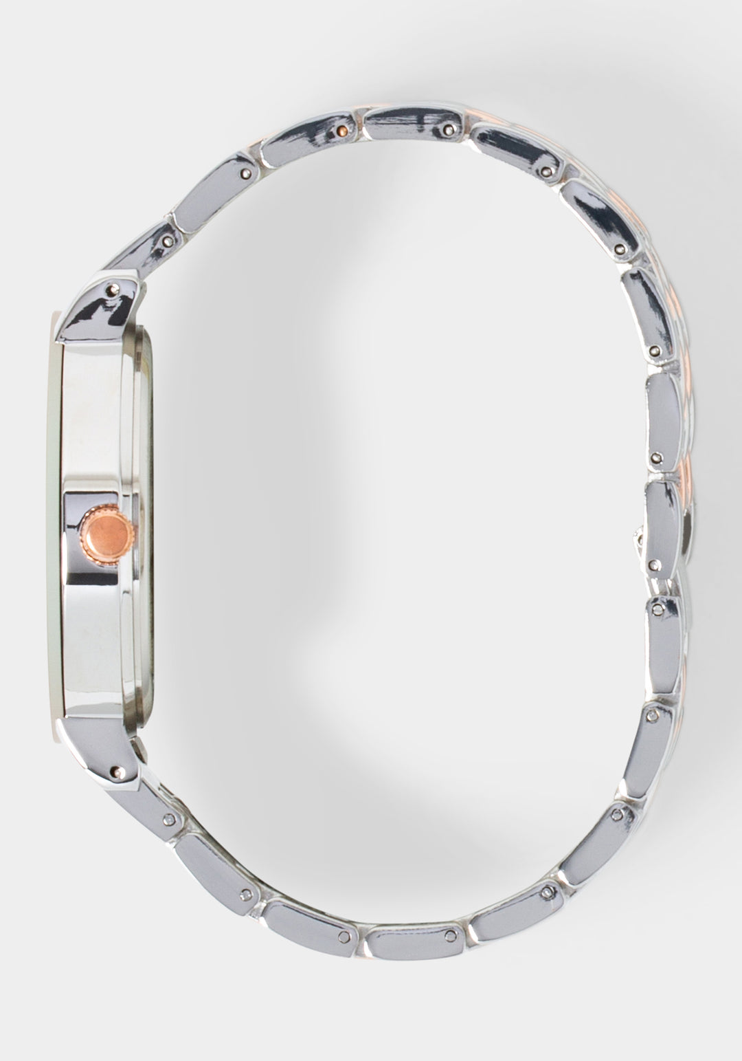 Side View-Watch-Wall To Wall Crystal-ROSE GLD/SIL