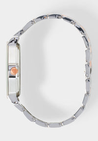 Side View-Watch-Wall To Wall Crystal-ROSE GLD/SIL