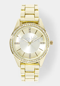 Front View-Watch Interchangeable Strap Set-GOLD/CHAMP