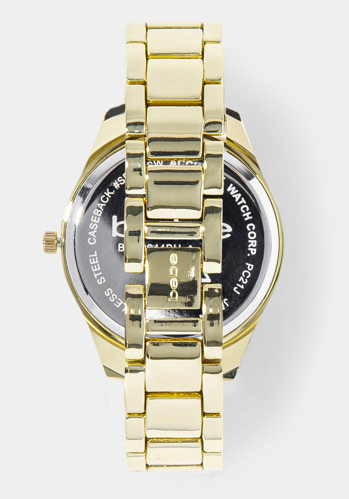Back View-Watch Interchangeable Strap Set-GOLD/CHAMP