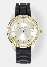 Front View-Watch Interchangeable Strap Set-GOLD/CHAMP