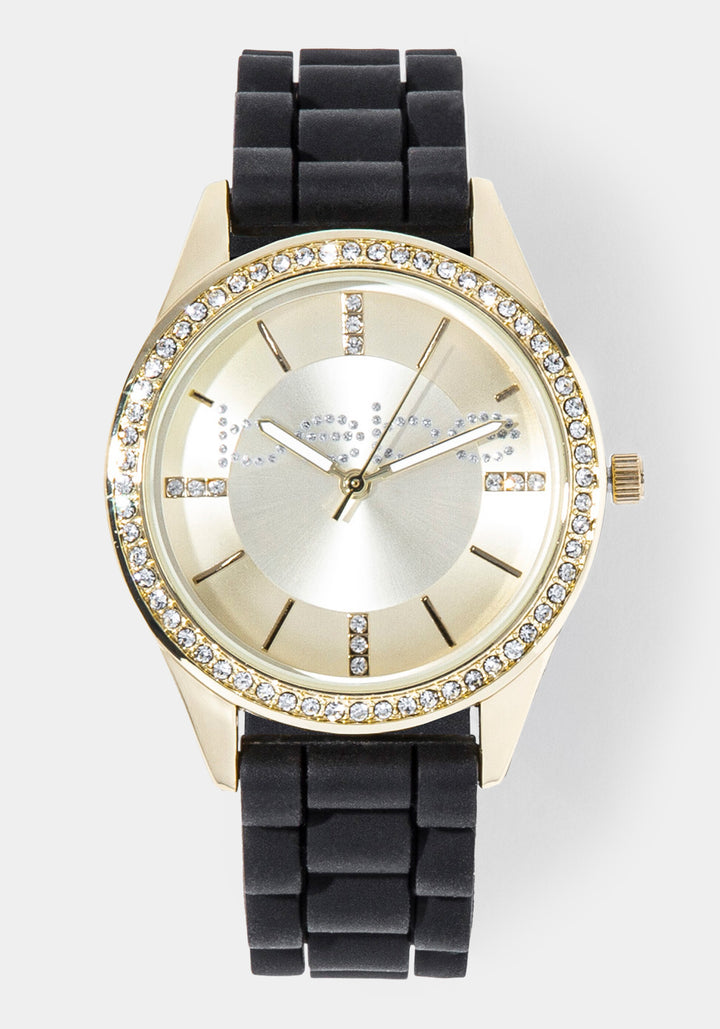 Front View-Watch Interchangeable Strap Set-GOLD/CHAMP