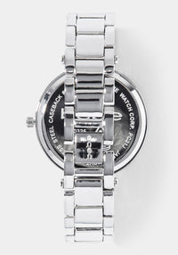 Back View-Watch Interchangeable Strap Set-SIL/BLK