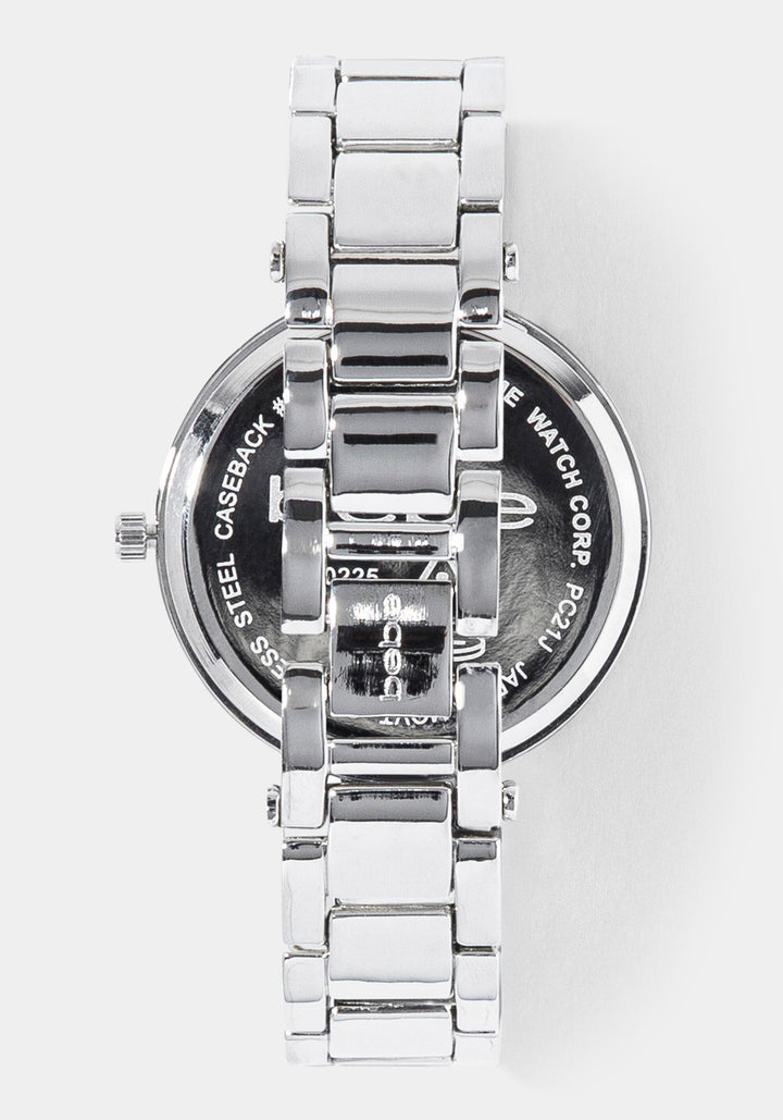 Back View-Watch Interchangeable Strap Set-SIL/BLK