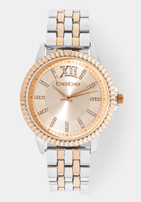 Front View-Watch Interchangeable Strap Set-ROSE GLD/SIL