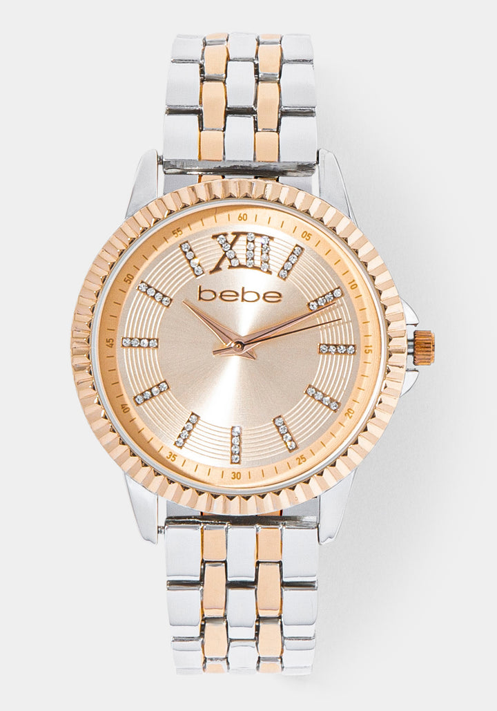 Front View-Watch Interchangeable Strap Set-ROSE GLD/SIL