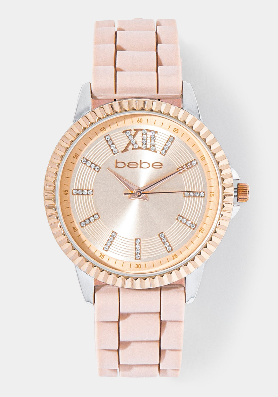 Front View-Watch Interchangeable Strap Set-ROSE GLD/SIL