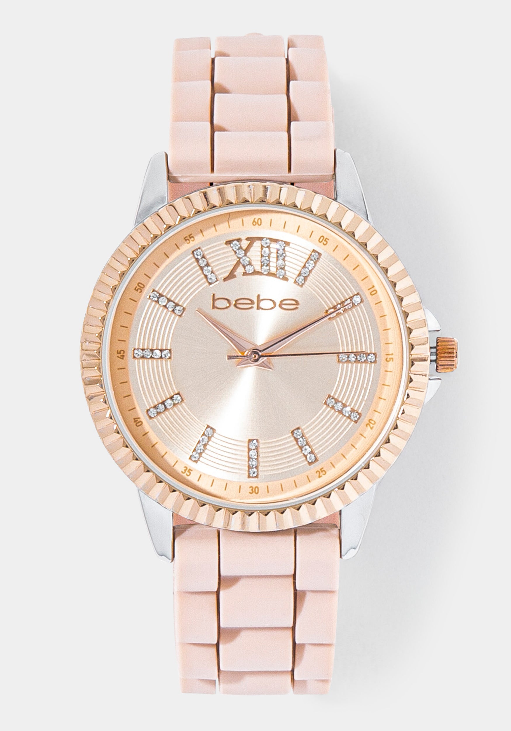 Front View-Watch Interchangeable Strap Set-ROSE GLD/SIL