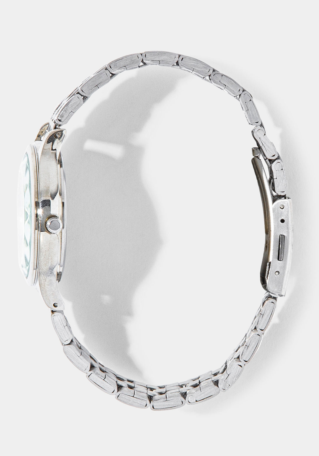 Side View-Watch & Fashion Jewelry Bracelet Set-SIL/SIL