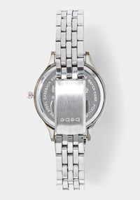 Back View-Watch & Fashion Jewelry Bracelet Set-SIL/SIL