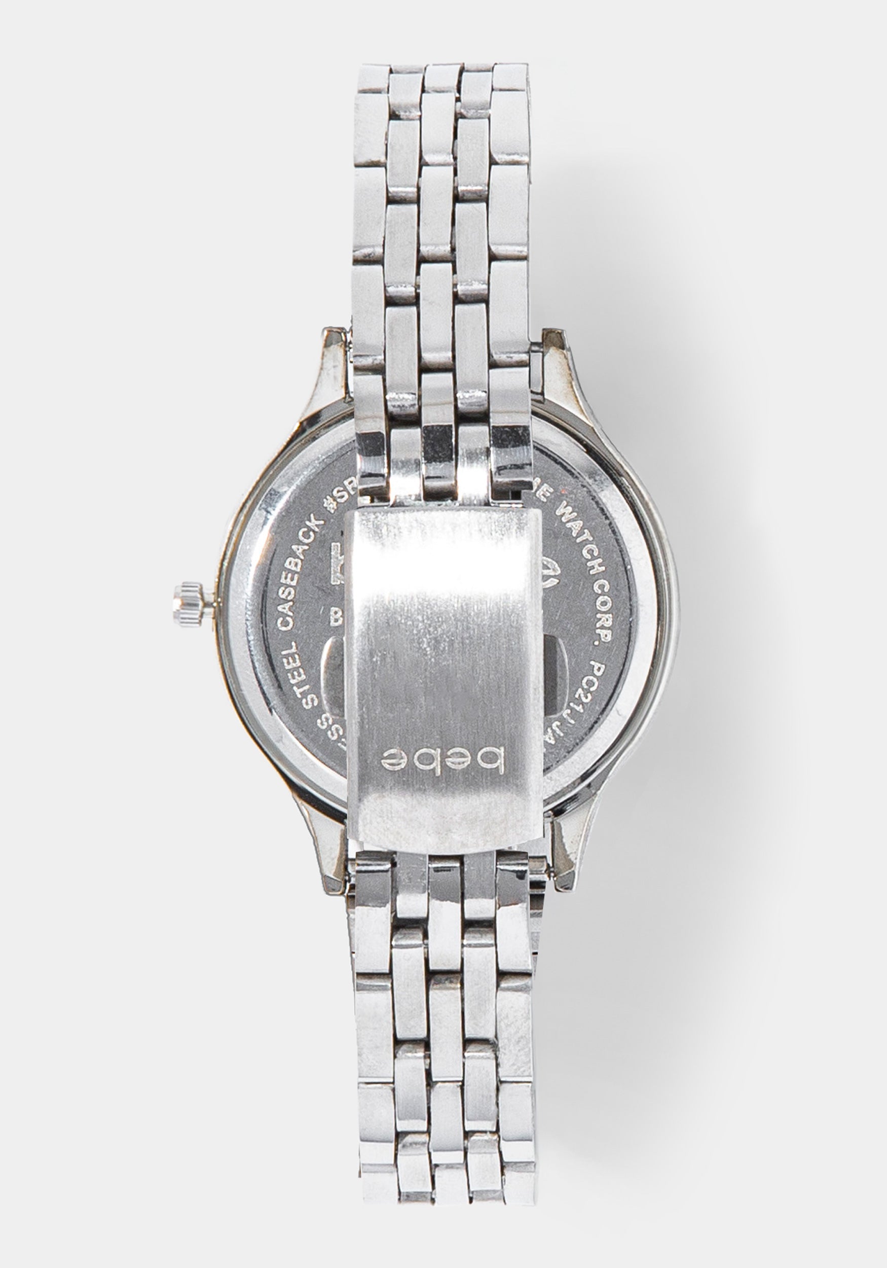 Back View-Watch & Fashion Jewelry Bracelet Set-SIL/SIL