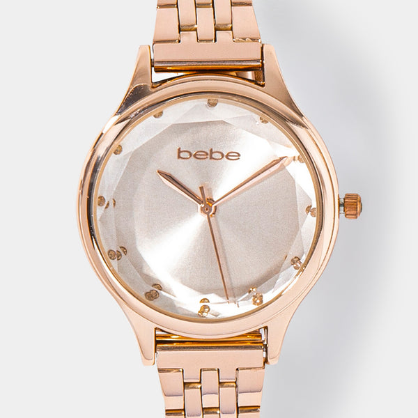 Front View-Watch & Fashion Jewelry Bracelet Set-ROSE GLD/BLUSH