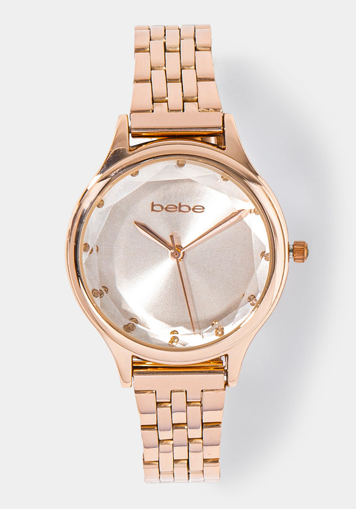 Front View-Watch & Fashion Jewelry Bracelet Set-ROSE GLD/BLUSH