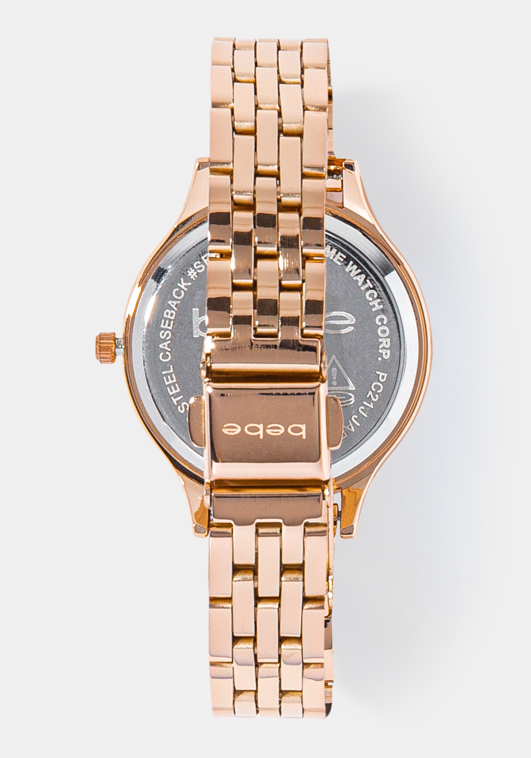 Back View-Watch & Fashion Jewelry Bracelet Set-ROSE GLD/BLUSH