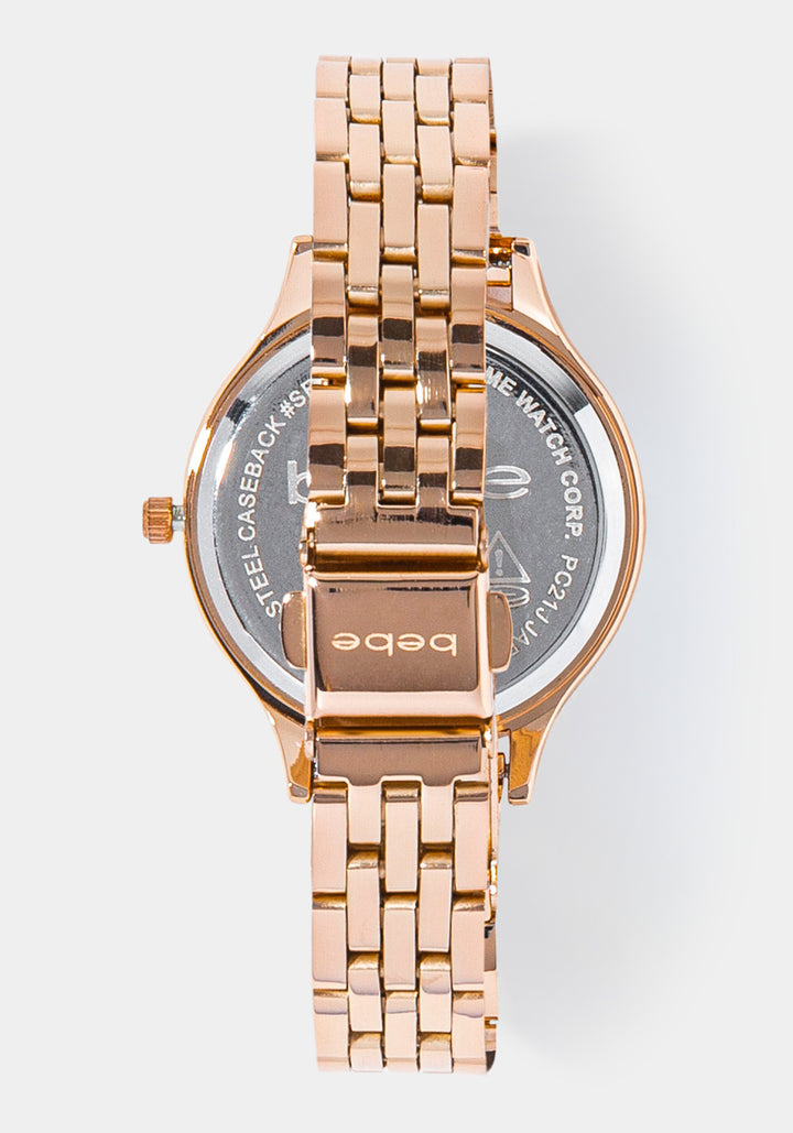 Back View-Watch & Fashion Jewelry Bracelet Set-ROSE GLD/BLUSH