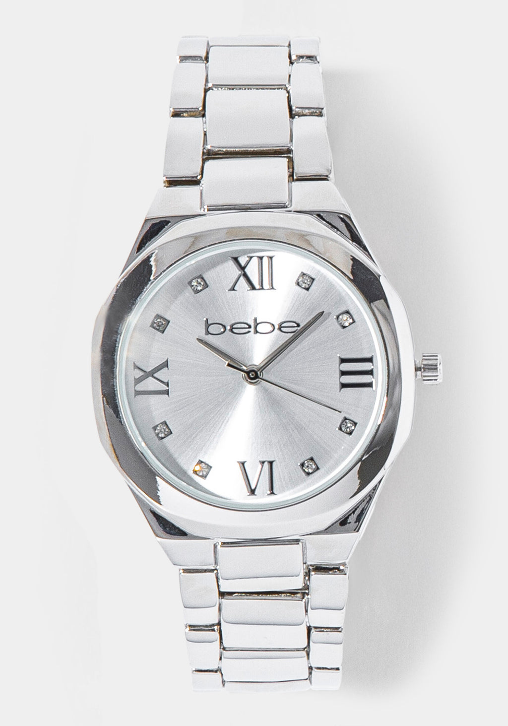 Front View-Watch & Fashion Jewelry Bracelet Set-SIL/SIL