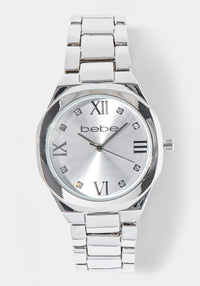 Front View-Watch & Fashion Jewelry Bracelet Set-SIL/SIL
