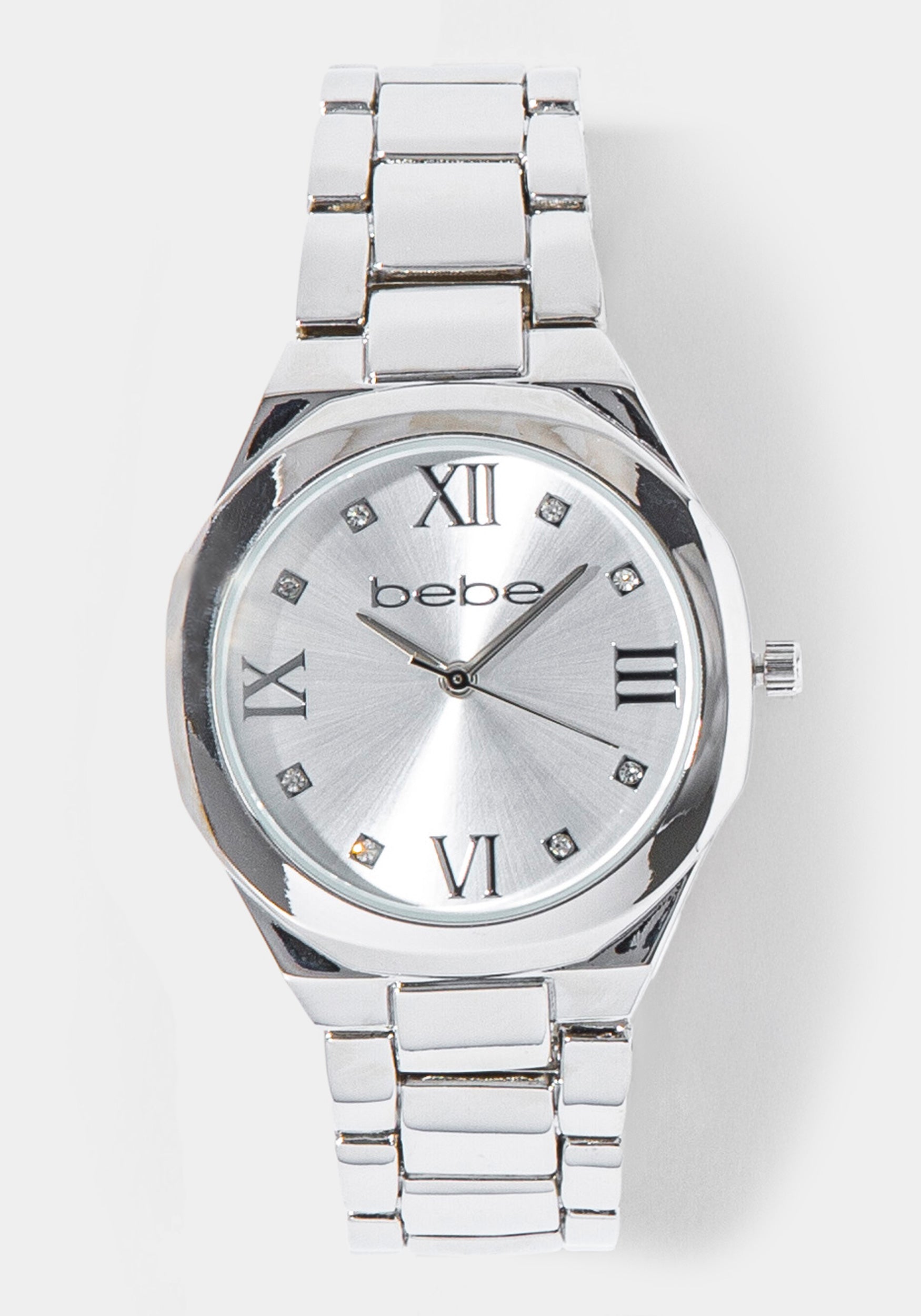 Front View-Watch & Fashion Jewelry Bracelet Set-SIL/SIL