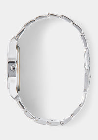 Side View-Watch & Fashion Jewelry Bracelet Set-SIL/SIL