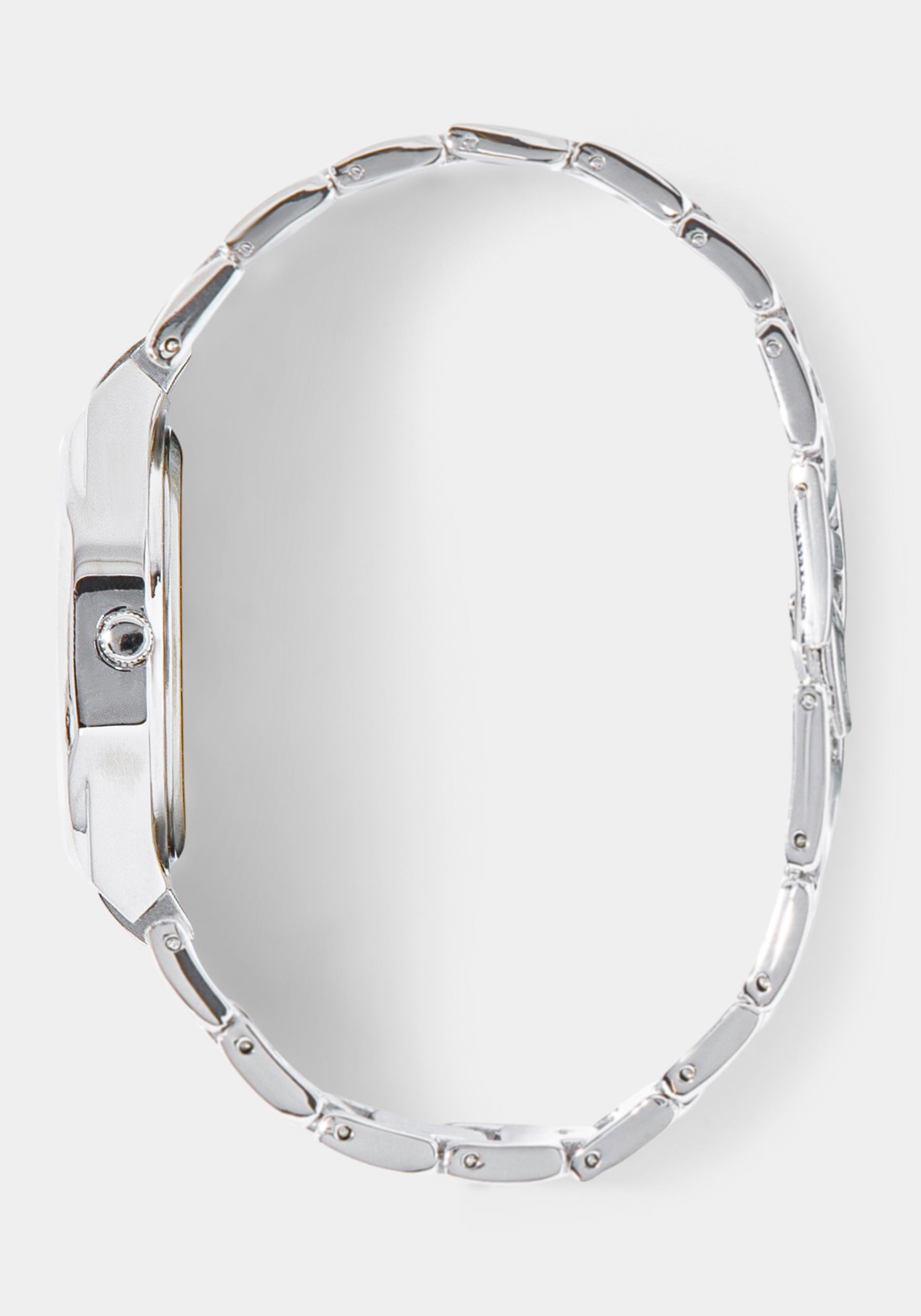 Side View-Watch & Fashion Jewelry Bracelet Set-SIL/SIL
