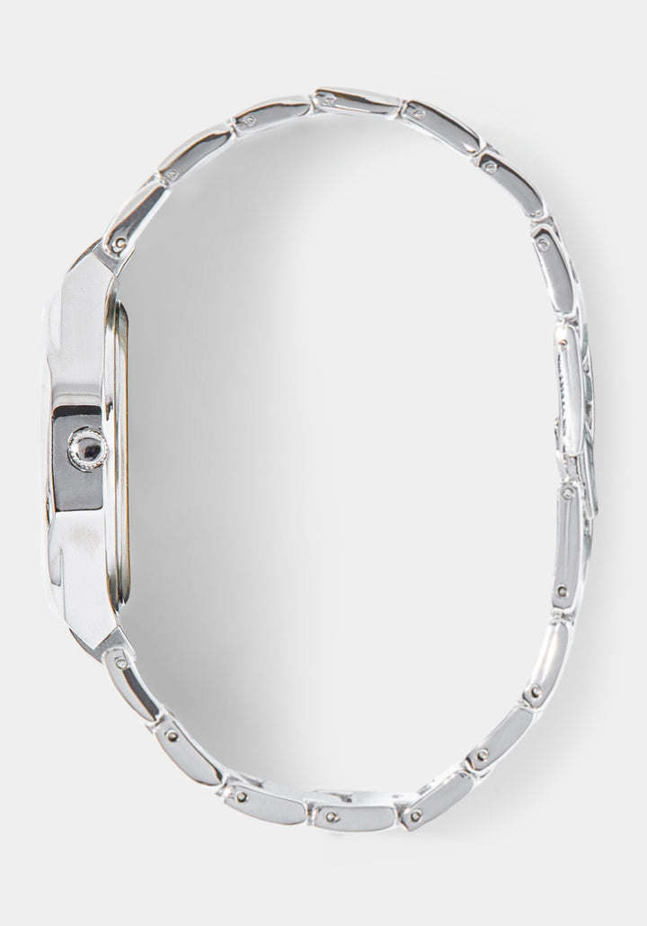 Side View-Watch & Fashion Jewelry Bracelet Set-SIL/SIL