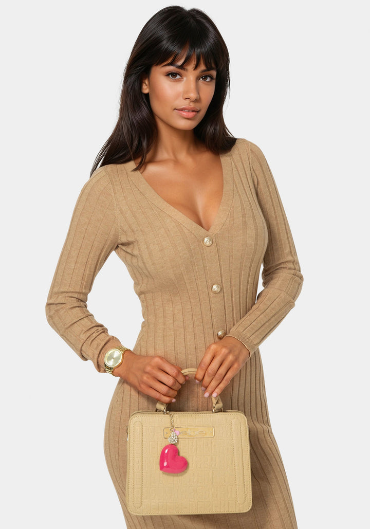 Detail View-Watch & 'Hearts' Handbag Charm Set-GOLD/CHAMP