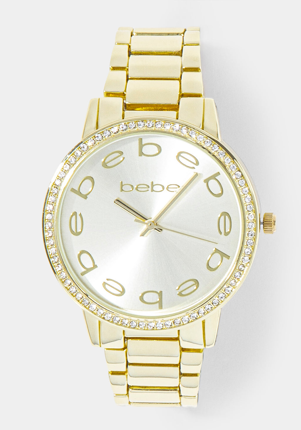 Front View-Watch & 'Hearts' Handbag Charm Set-GOLD/CHAMP