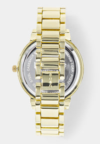 Back View-Watch & 'Hearts' Handbag Charm Set-GOLD/CHAMP