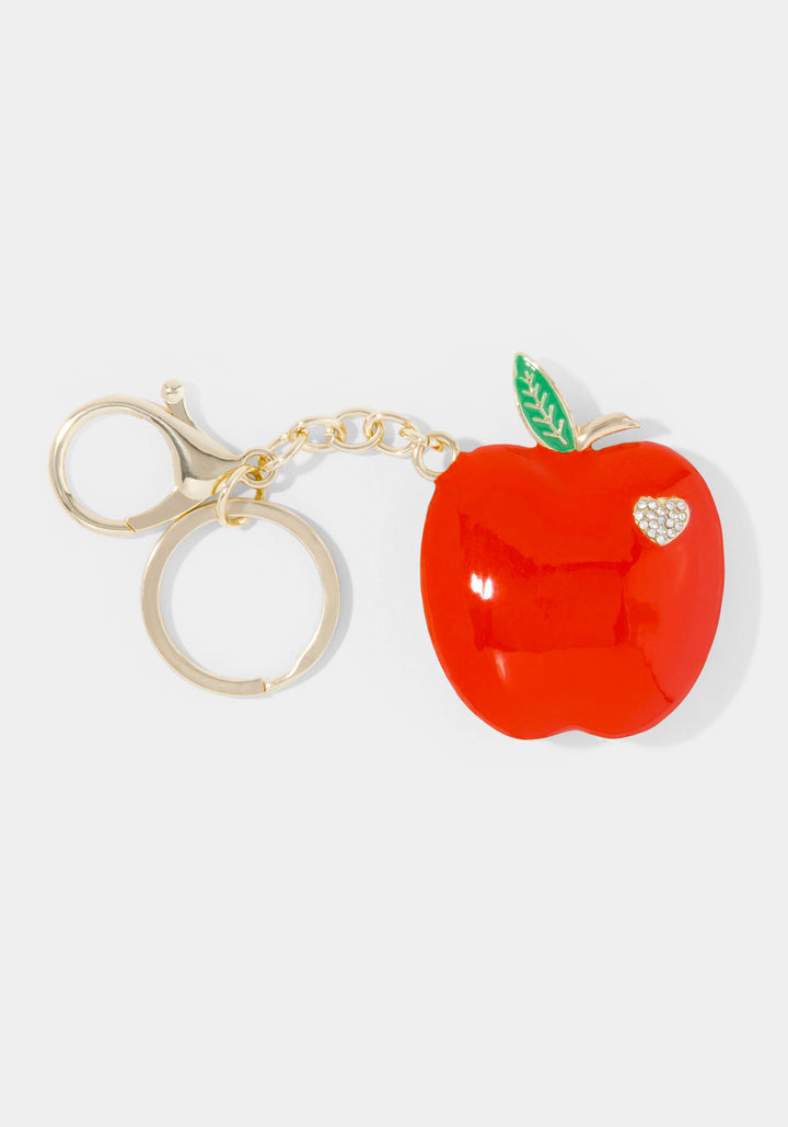 Other View-Watch & 'Apple' Handbag Charm Set-GOLD/BLK