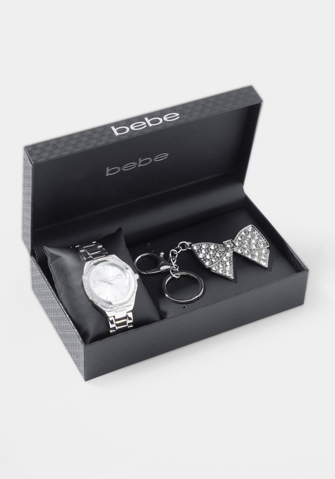 Other View-Watch & 'Bling Bow' Handbag Charm Set-SIL/SIL