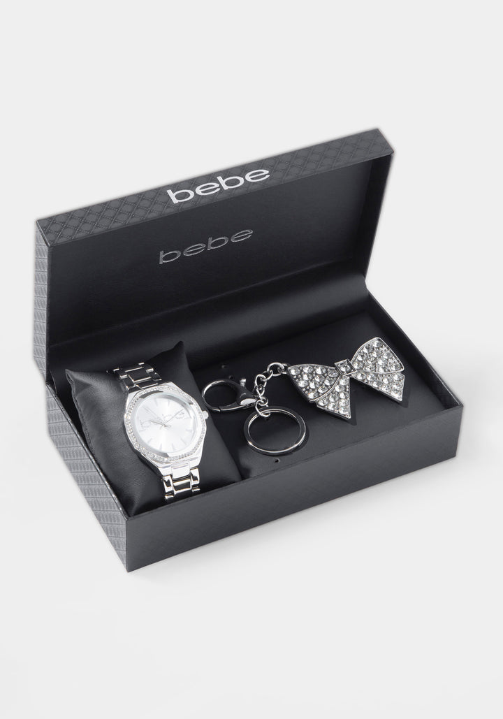 Other View-Watch & 'Bling Bow' Handbag Charm Set-SIL/SIL