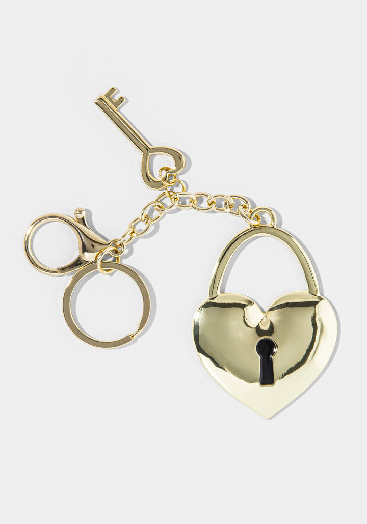 Other View-Watch & ' Lock & Key' Handbag Charm Box Set-GOLD/BLK