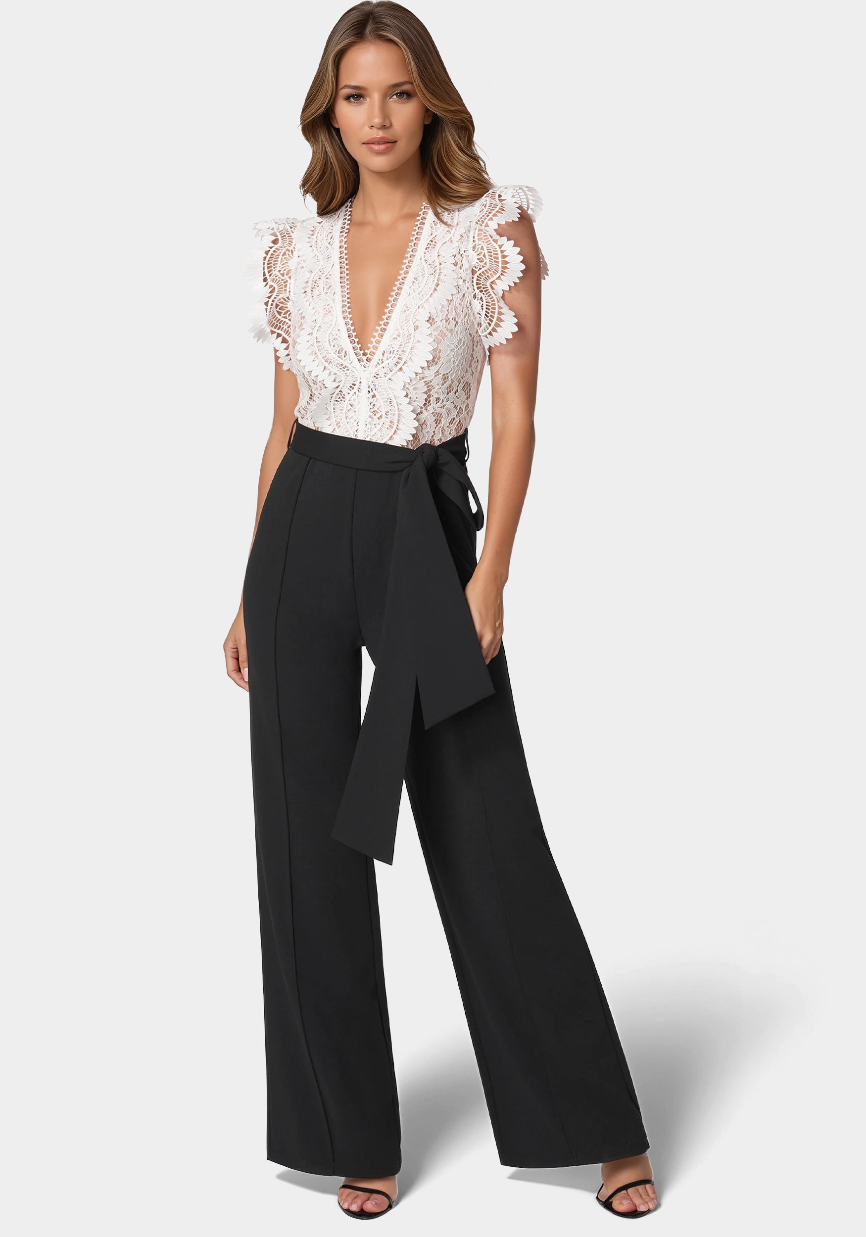 Ruffle Lace Jumpsuit – bebe