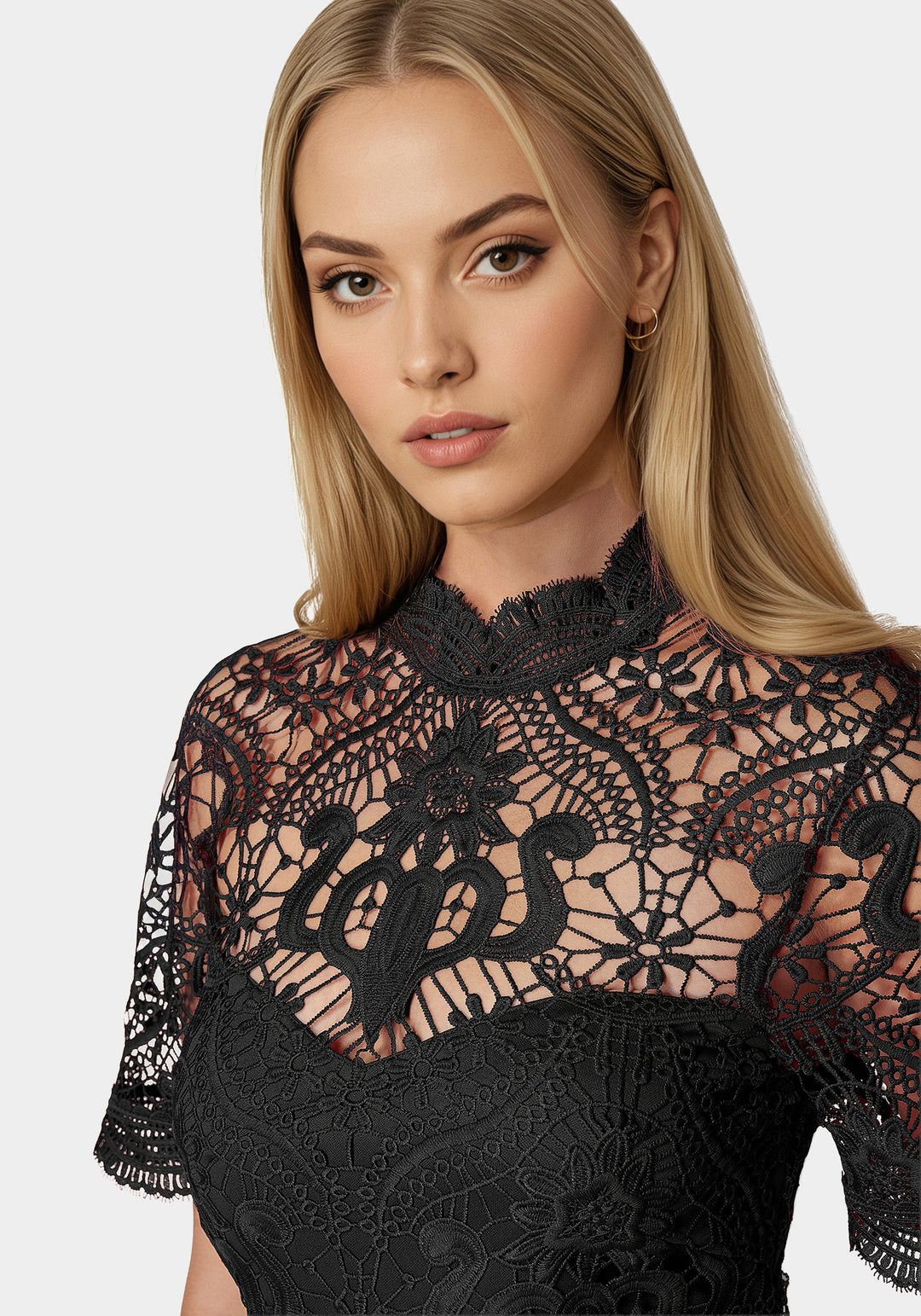 Flounce Lace Mini Dress Flounce Lace Mini Dress