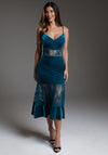 Velvet Lace Midi Dress