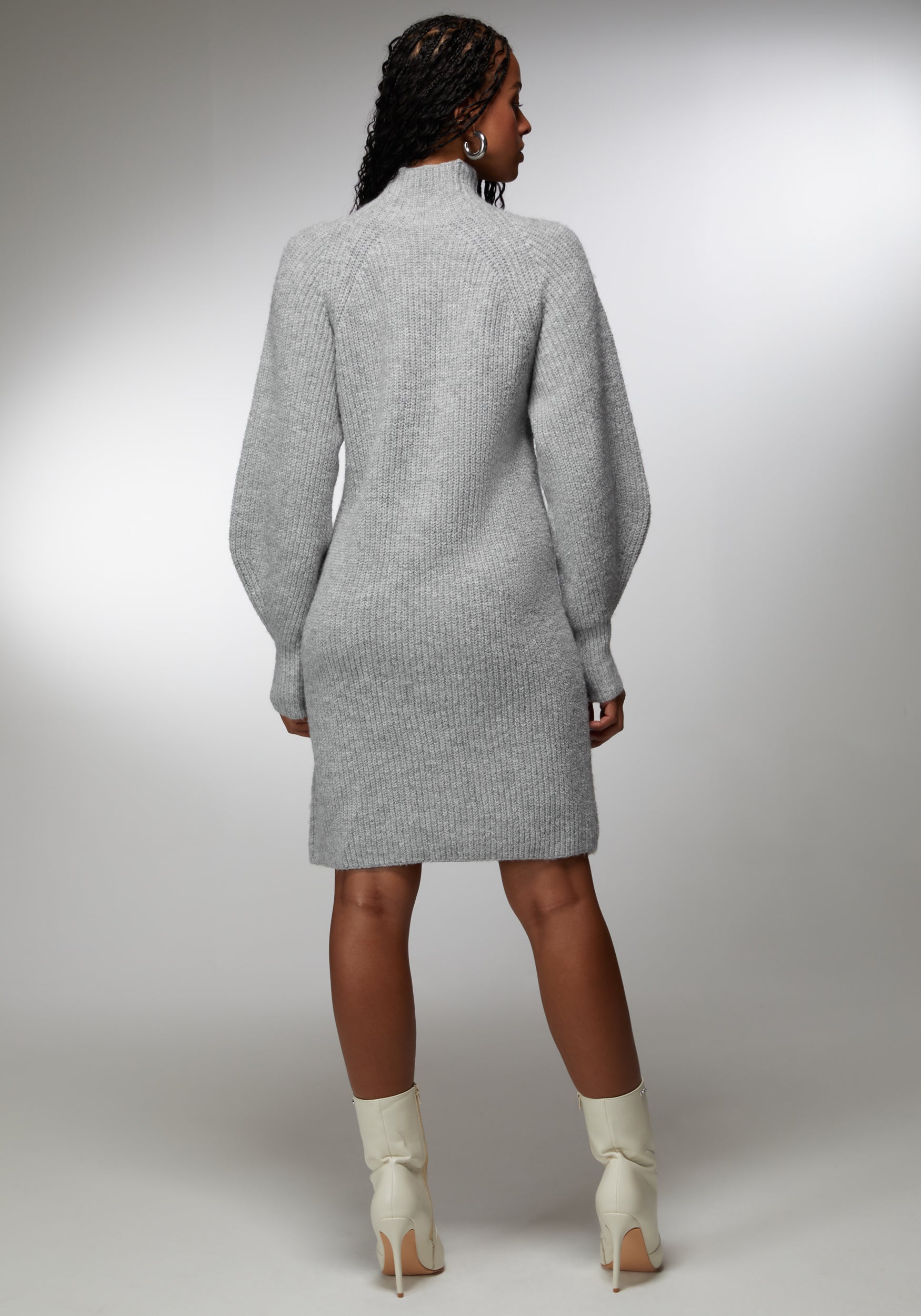 graphic oversized sweater dress Cotton "who Cares" Graphic Sweater Dress - Green Oversized Knit