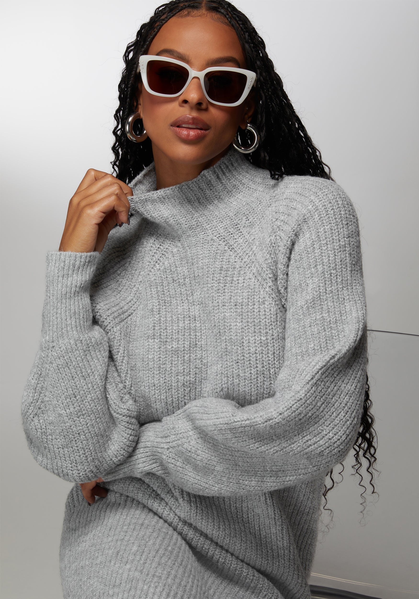 bulky sweater dress Oversized Sweater Dress – bebe