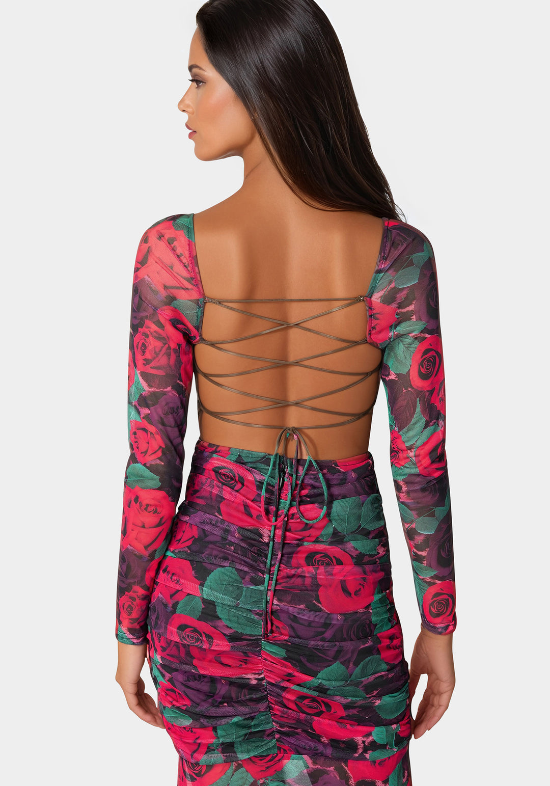 Mesh Open Back Midi bebe Mesh Open Back Midi bebe