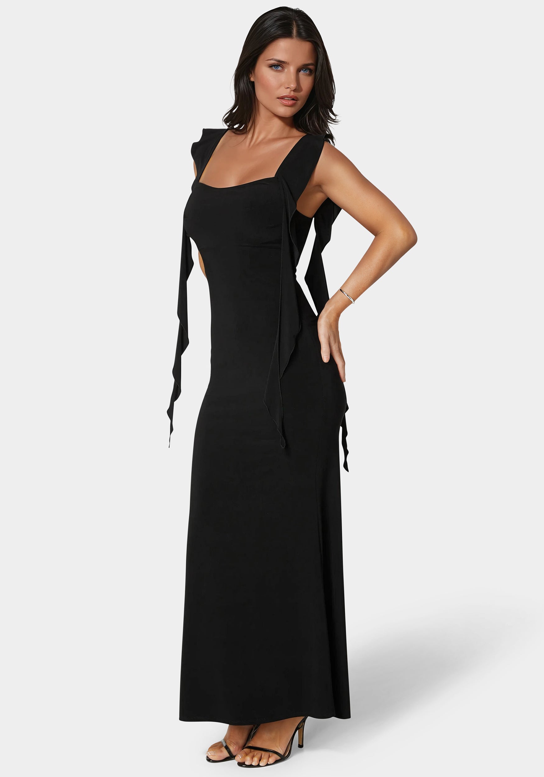 bebe open knit maxi dress Colorblock Sleeveless Maxi Sweater Dress (Women)