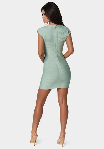 Cap Sleeve Bandage Mini Dress | bebe